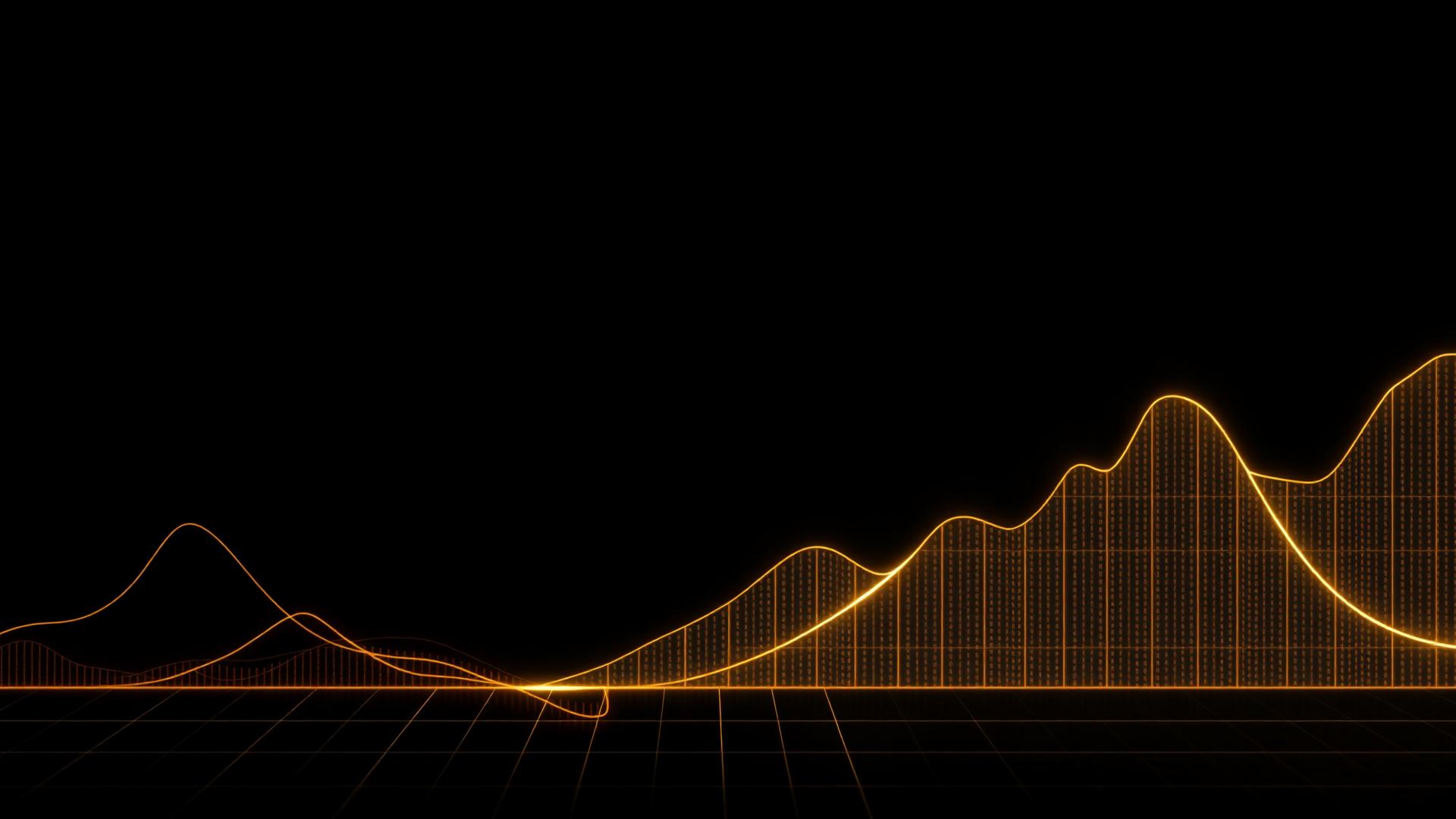 Abstract gold credit score growth chart backdrop